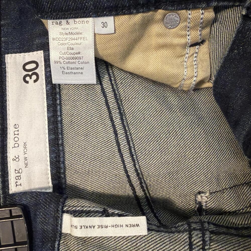 Rag & Bone - Women's Wren High-Rise Ankle Slim Jeans - Size 30 - Picture 5 of 7